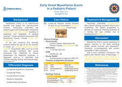 Rare Pediatric Case of Early Onset Myasthenia Gravis