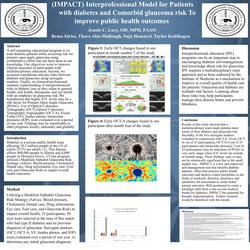 (IMPACT) Interprofessional Model for Patients with diabetes And Comorbid glaucoma risk To improve public health outcomes