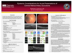 Systemic Considerations for Acute Presentations of Central Retinal Artery Occlusions